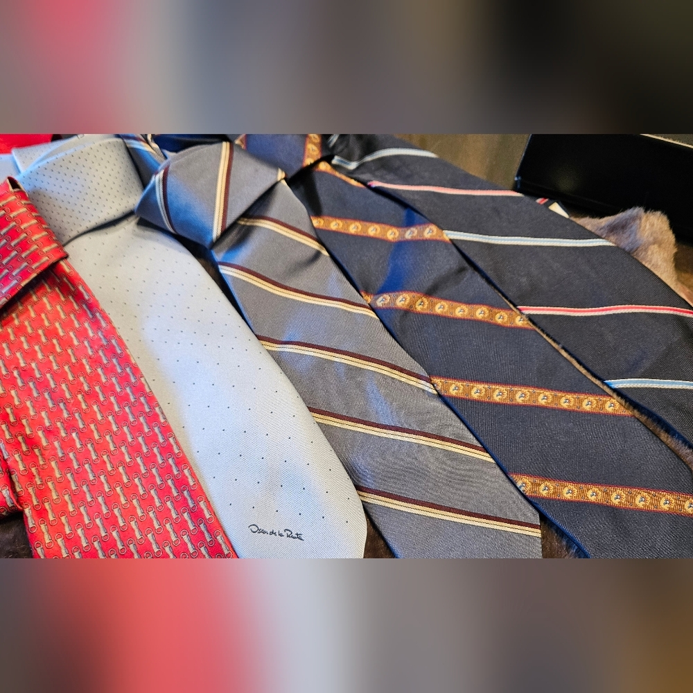 YsL, DIOR, GIVENCHY, OSCAR DE LA RENTA Tie Collection